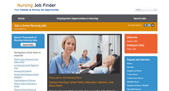 Desktop Screenshot of nursingjobfinder.com