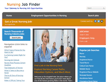 Tablet Screenshot of nursingjobfinder.com